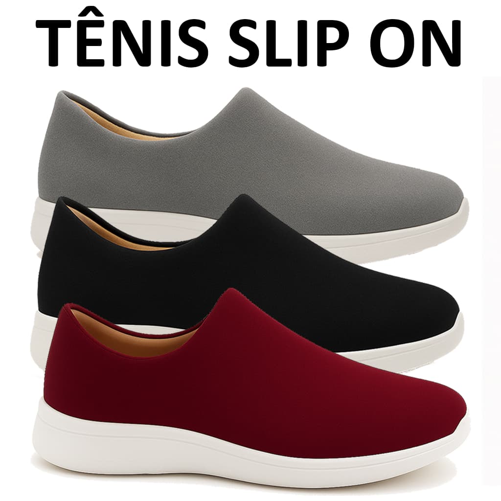 Tênis Meia Feminino Masculino Calce Fácil Academia Confortável Ortopédico Leve Macio Caminhada