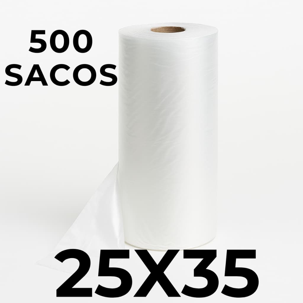 Bobina Plástica Picotada 25x35 | 500 Sacos | Rolo Mercado 3kg – Envio Rápido Direto da Fábrica