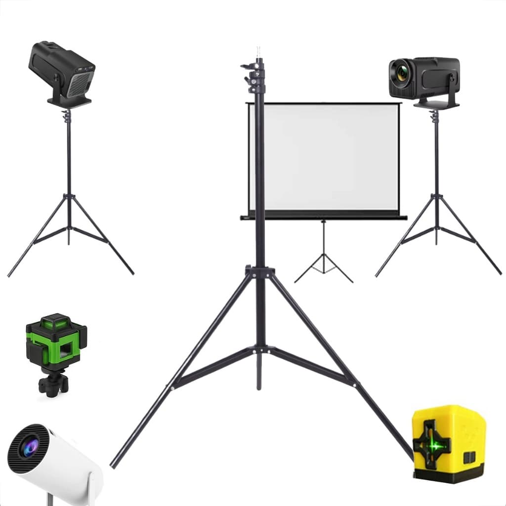 Tripé Universal 2metros Nível Laser Suporte Projetor Hy300 Hy320 Rosca 1/4