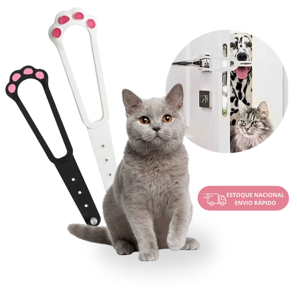 Trava de Suporte de Porta Segurança Bloqueio Para Gatos Animais de Estimação e Bebes Ajustável