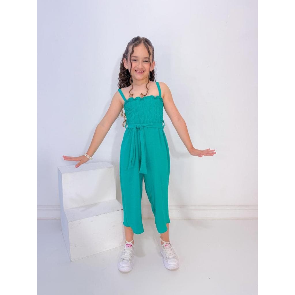 Macaquinho Infantil Menina de 4 a 10 anos Liso