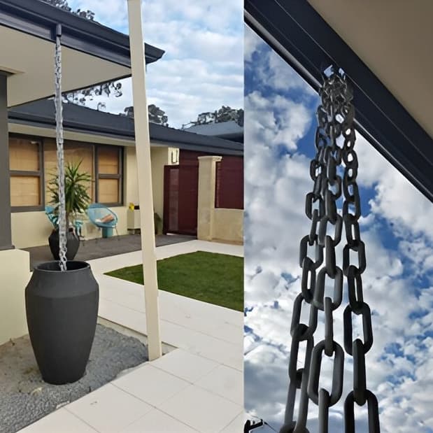 30Metros corrente de plástico p/ calha e sinalização e lotérica segurança e condutor de água telhado