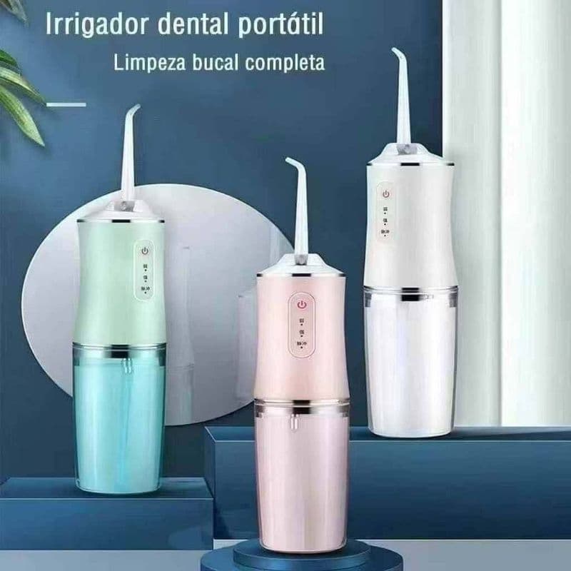Irrigador Dental Oral Recarregavél 220ml Higiene Limpeza Bucal Portátil Limpador de Dente