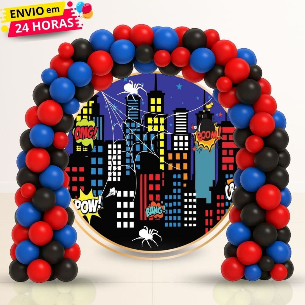 Kit 150 Balões Latex 6,5"  Para Arco Desconstruido Tema Herói Aranha Decoração Aniversário Festas