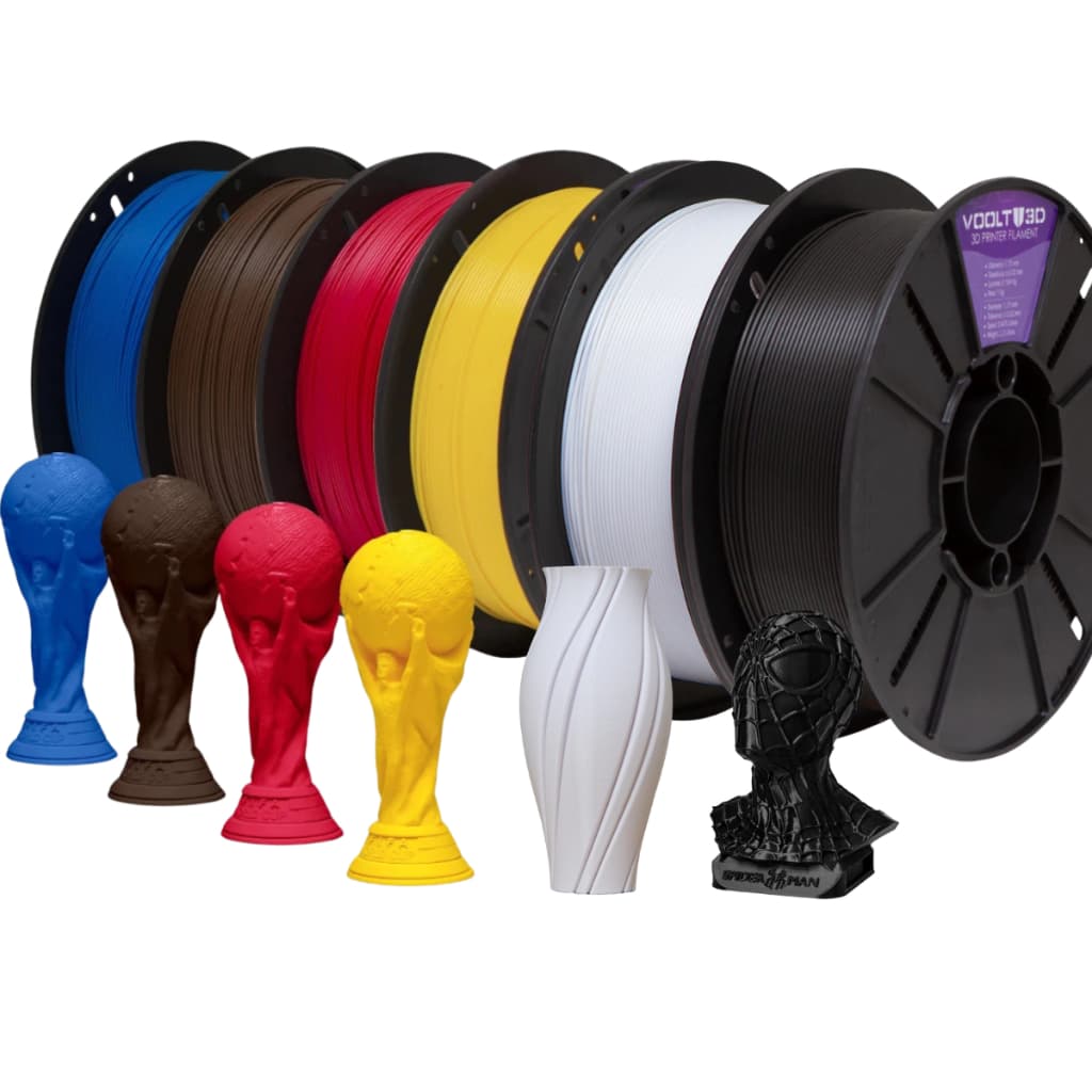 Filamento PLA Cores Sólido Premium Para Impressora 3D 1kg 1,75mm - Diversas Cores - Voolt3D