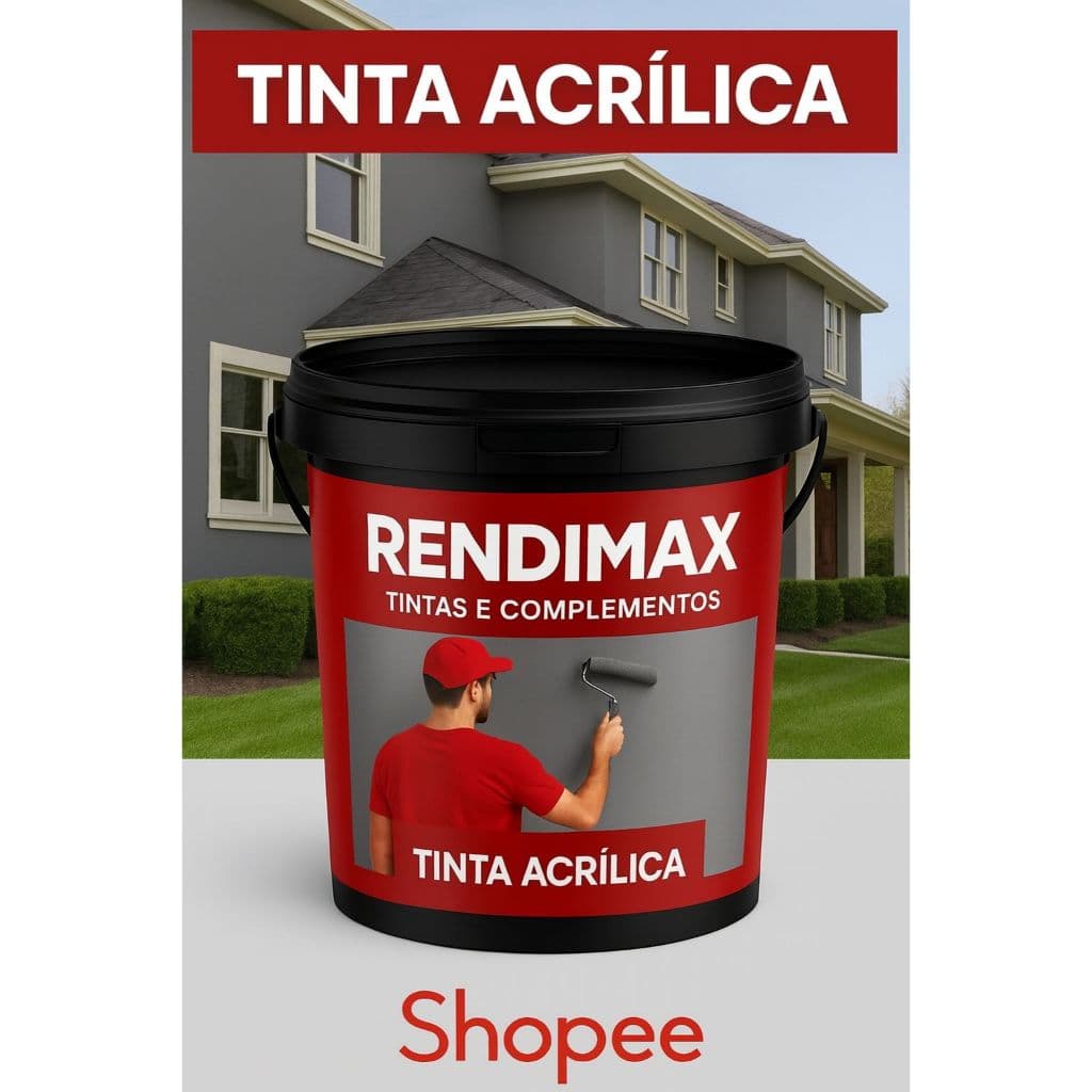 Tinta Piso Rendimax 18 KG Resistente Rende Muito Anti Mofo Sem Cheiro Cobre Fisuras Super Resistente