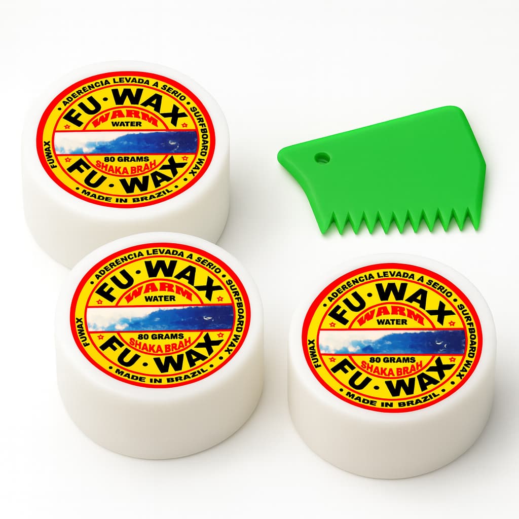 Parafina Fu Wax Surf  - 3 Parafina Fu Wax + 1 Raspador Surf