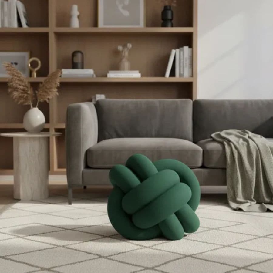 Almofada Decorativa Nó Nozinho Escandinavo Sala/Quarto