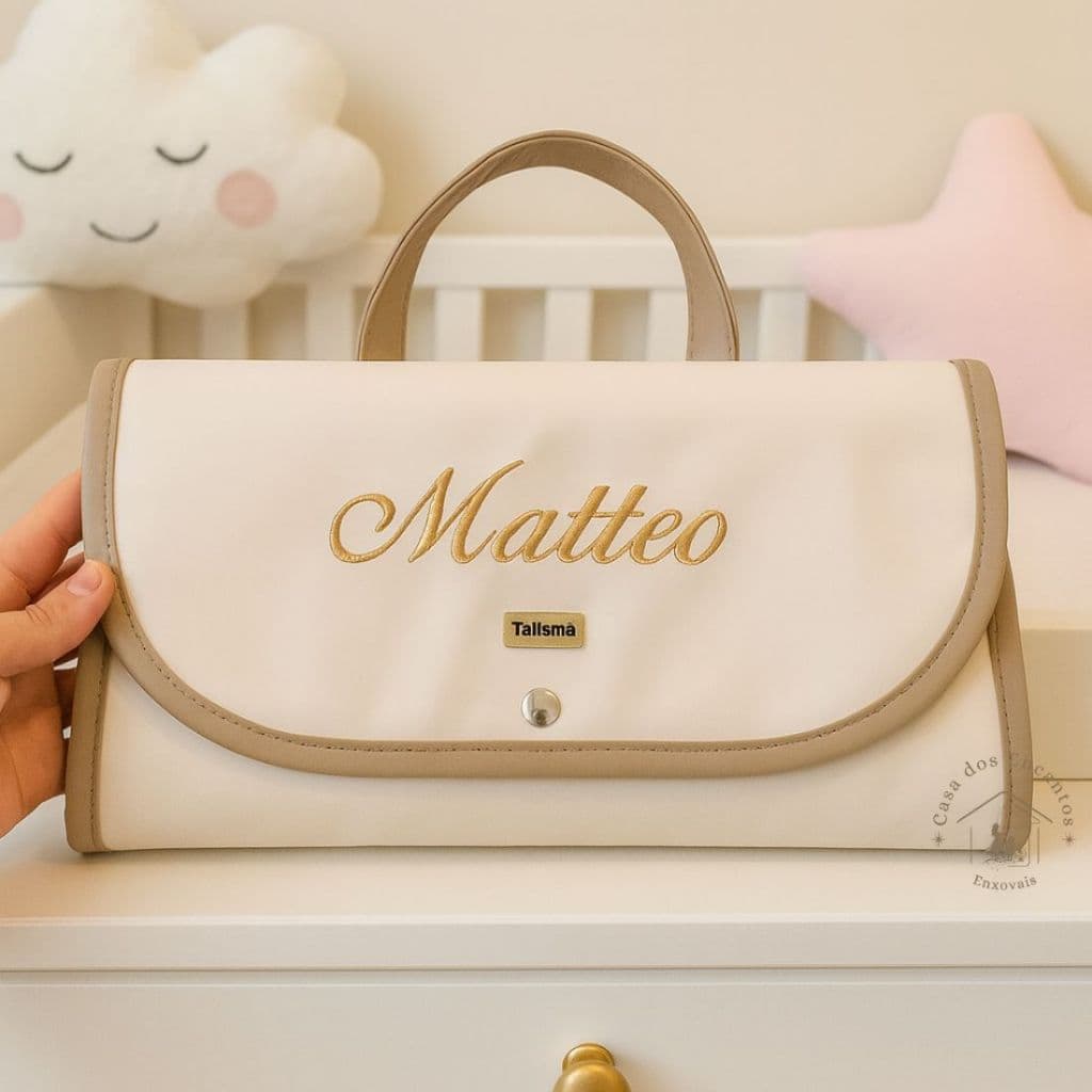 Trocador Portátil Personalizado Trocador Carteira Dobravel Impermeável para Passeios com Bebê