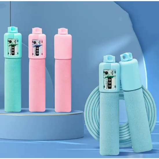 Corda de pular com contador, ajustável, adequada para fitness, treino, exercício e perda de peso