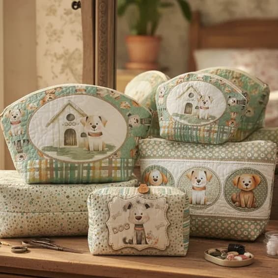 COLEÇÃO DOGUINHOS (Painel  Necessaires e Composês) - MEDIDAS : a partir de 0,50 x 1,50m