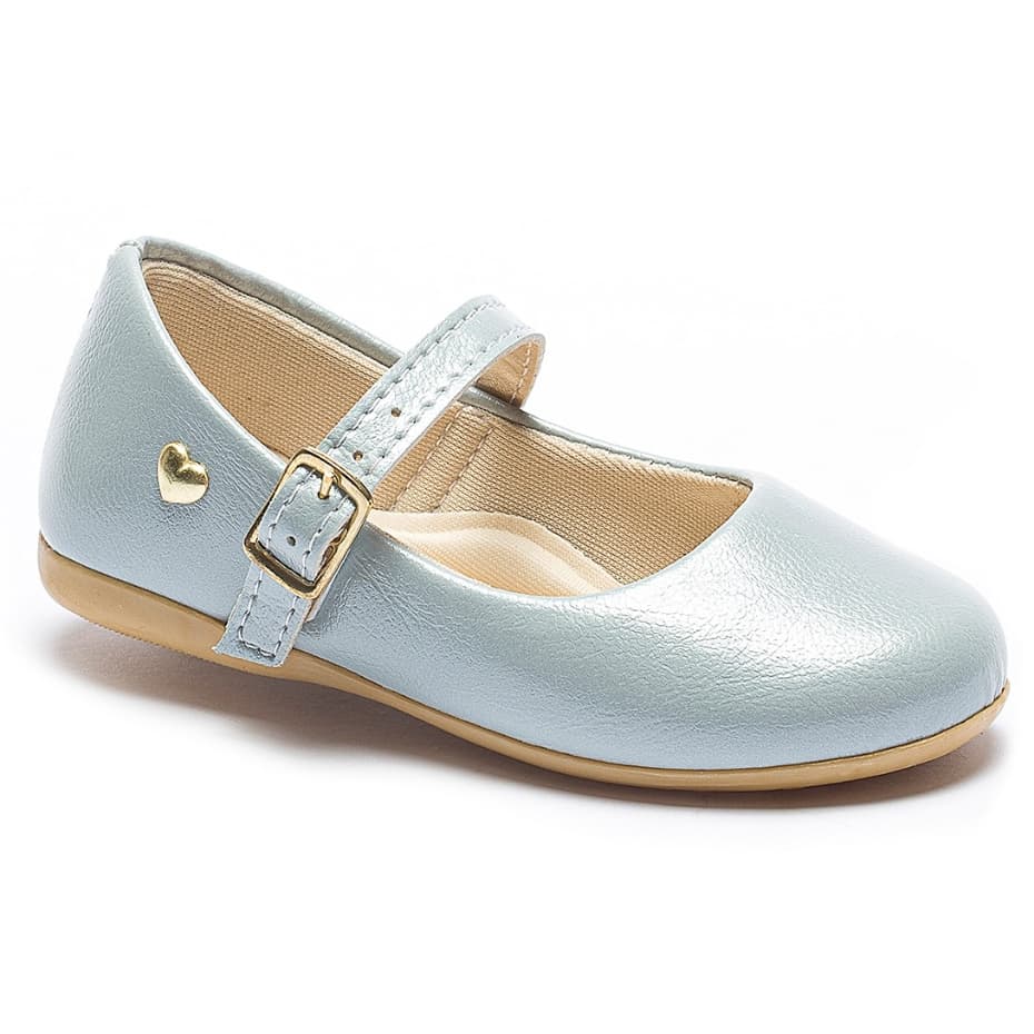 Sapatilha Infantil Menina Azul Bebê Verão Tamanho 20 ao 27 Coração