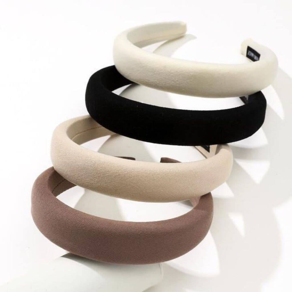 Tiara Para Cabelo Veludo Tons Neutros ThePró