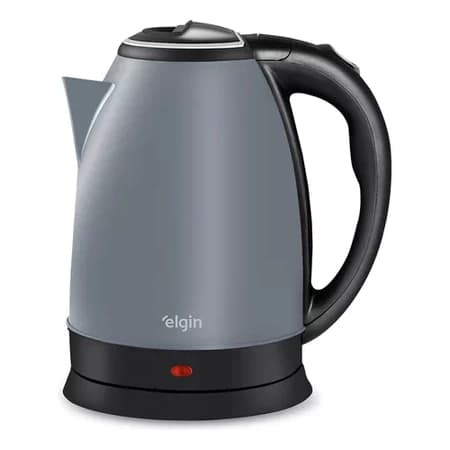 Chaleira Elétrica Inox Elgin Sem Fio 1,8 L Cinza Lunar Café Chá Água Quente