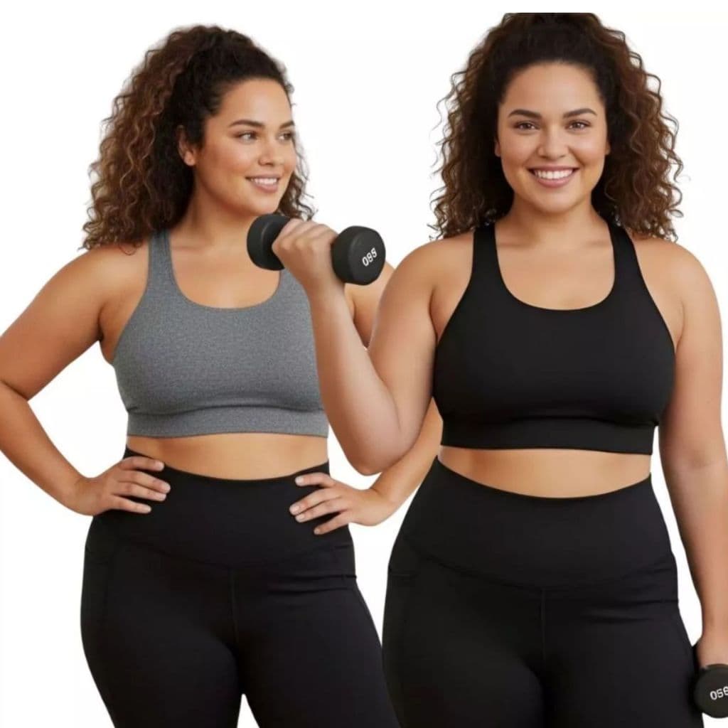 Kit 2 Top Fitness Feminino Moda Plus Size Roupas Femininas