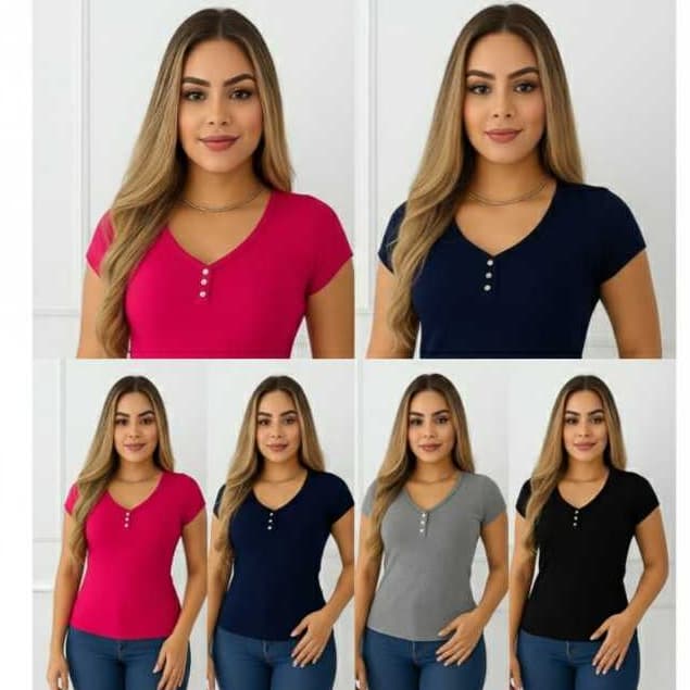 blusa feminina kit 4 unidades