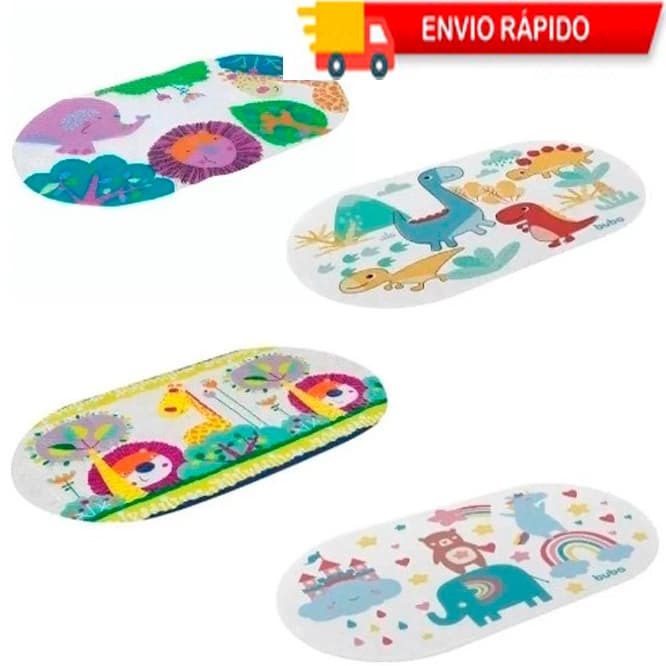 Tapete Para Banho Bebe Infantil Antiderrapante Com Ventosas Buba Baby