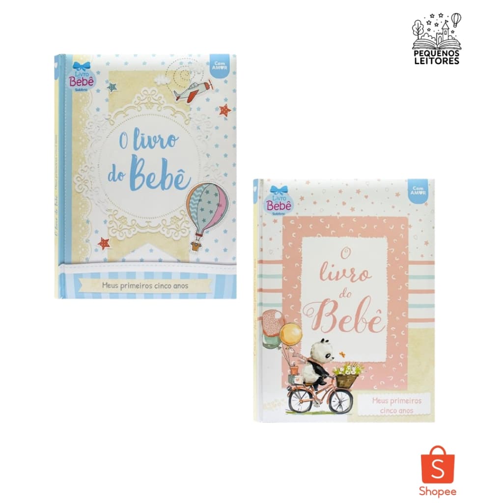 Livro do Bebê – Meus Primeiros 5 Anos – Memórias e Recordações (Rosa ou Azul)