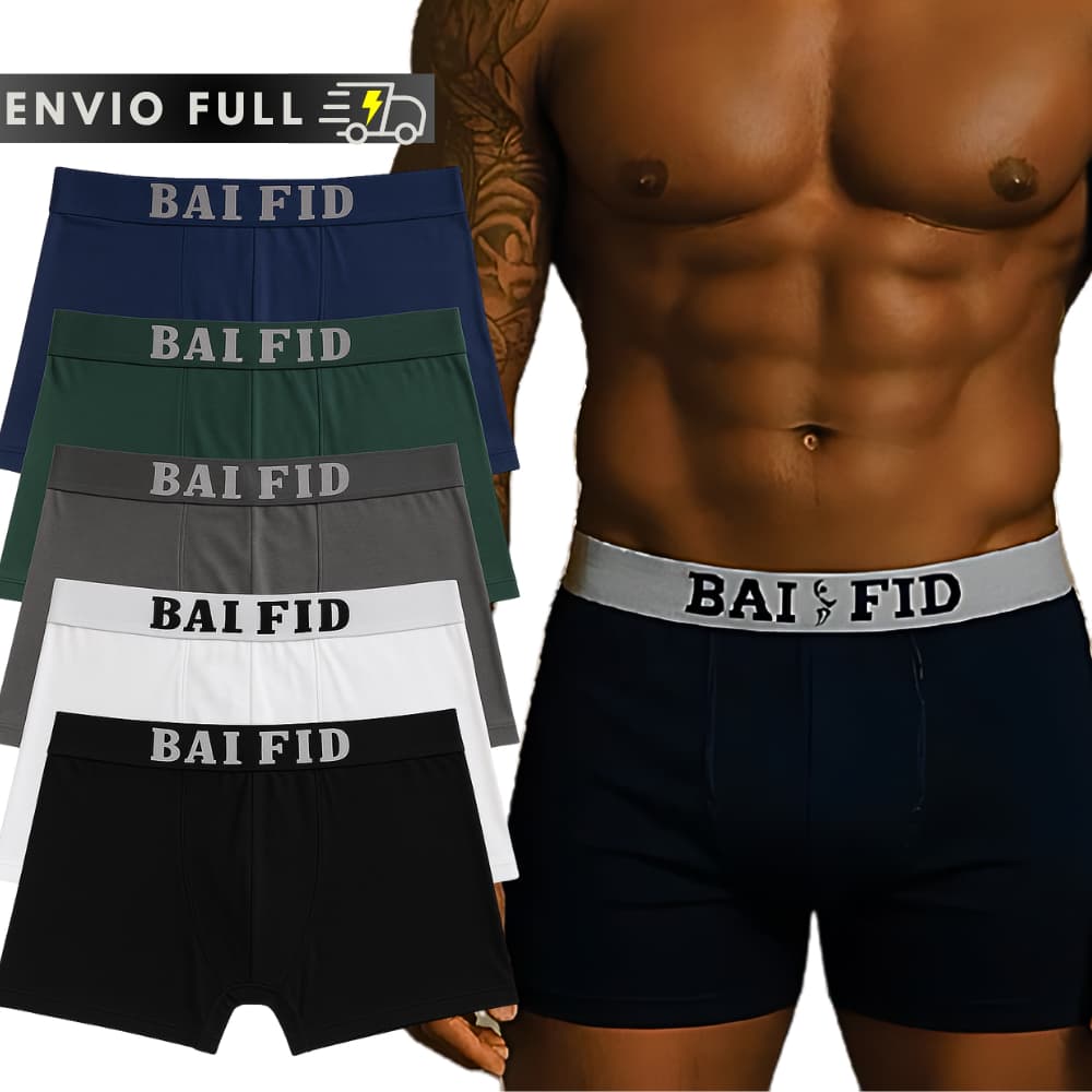 Kit com 10/5/3 Cuecas Boxer em Microfibra Modelo Premium Baifid