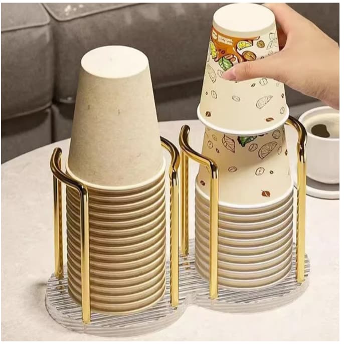 Suporte Porta Copos Acrílico Descartável De Chá De Água Prateleira Com Canecas De Pau Mais Longo Organizador Doméstico