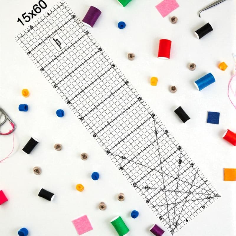 Régua Patchwork 15x60 Cm Profissional super resistente Patchwork Quilting costura artesanato  e modelagem papelaria