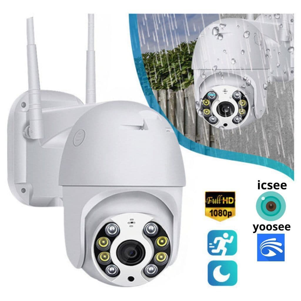 Câmera de Segurança Externa Ip a Prova D'água Infravermelho Alarme Wifi Hd Sensor D Movimento Bivolt