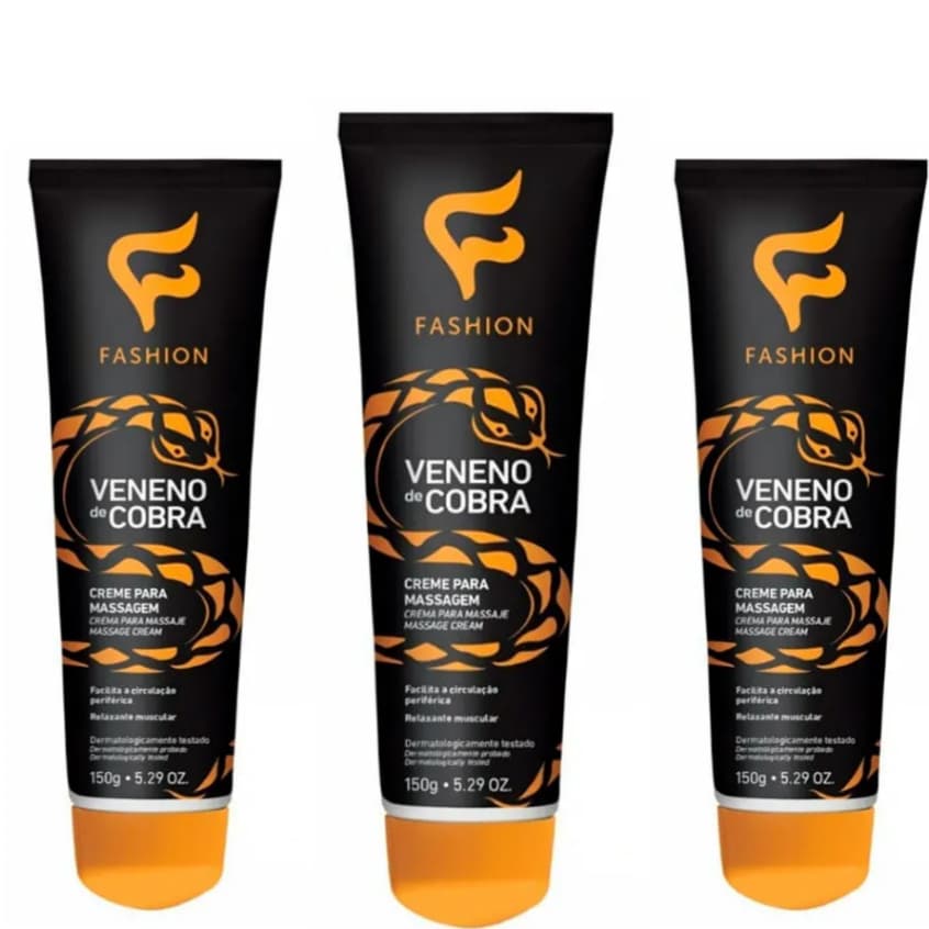 Veneno de Cobra Fashion Kit Com 03 Unidades 150ML- Fashion Cosméticos