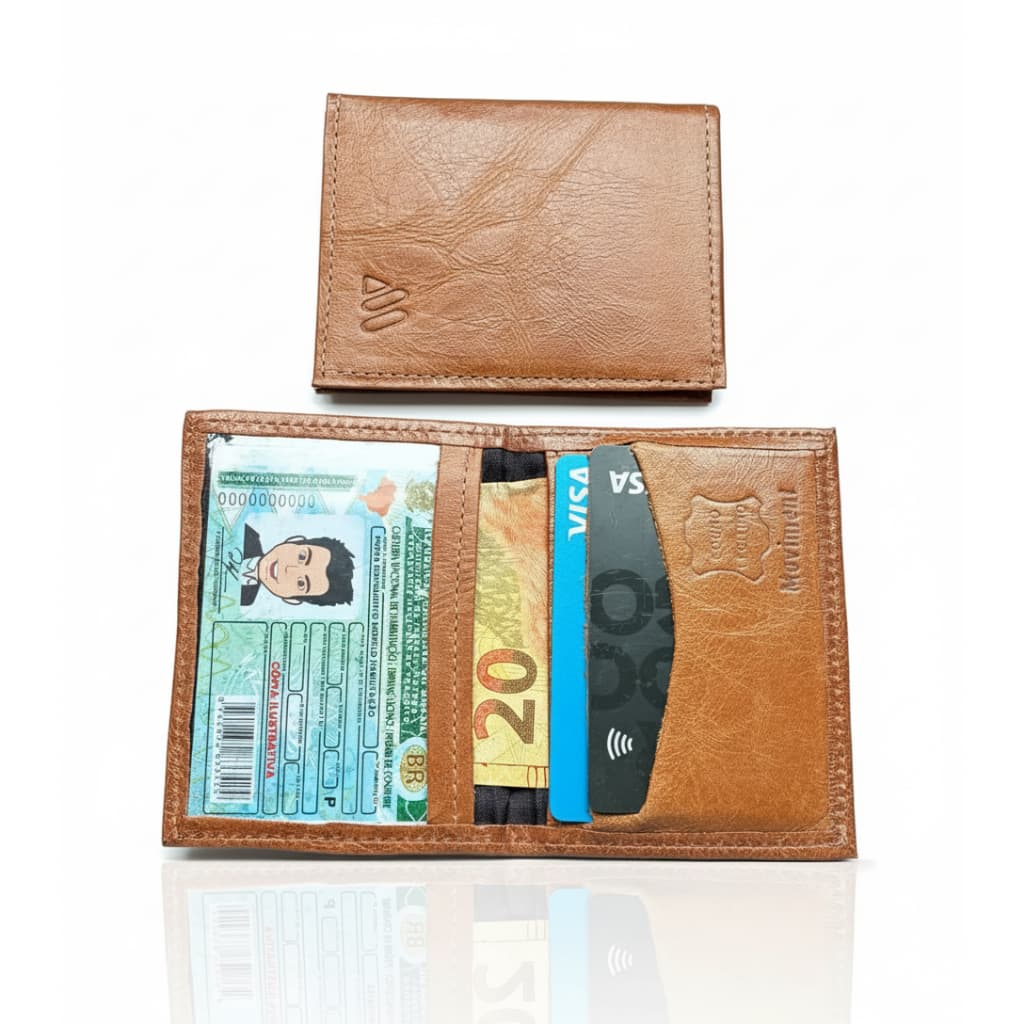 Carteira Pequena- Porta Cartão e CNH -Couro Legítimo . 50% Desconto SLIN PEQUENA
