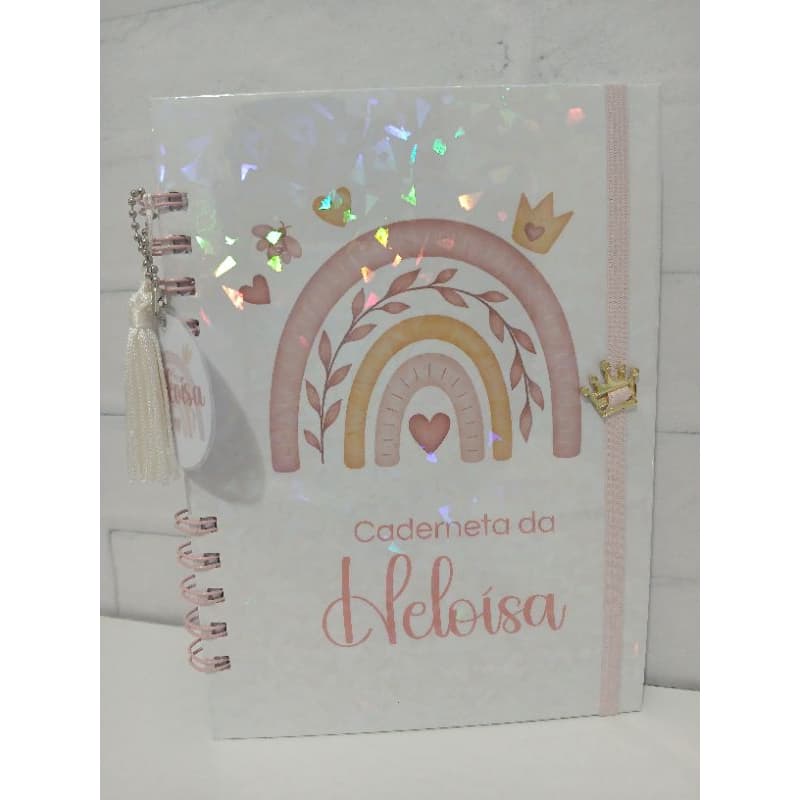 Caderneta de Vacinação Personalizada Luxo | Capa Holográfica/Fosco | Miolo Coordenado + Páginas Extras