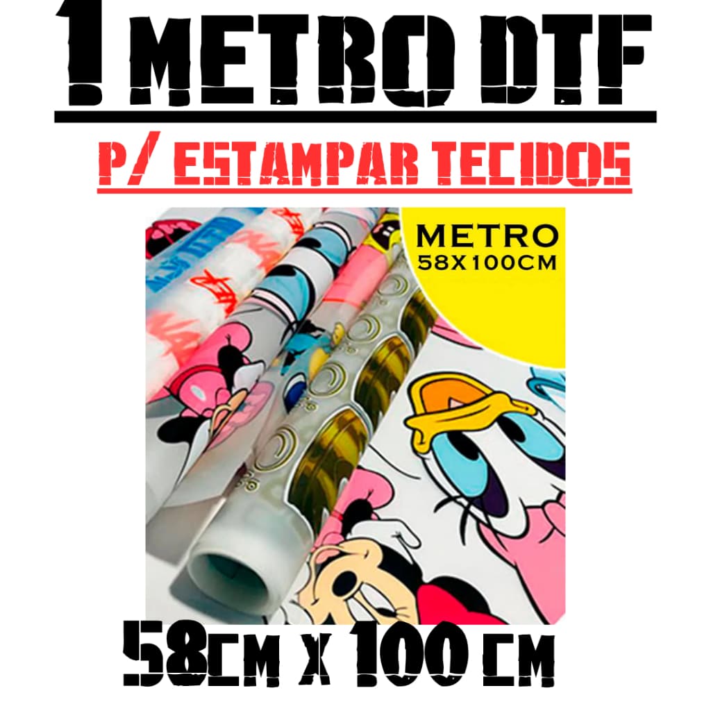 Leia Descrição - 1 Metro DTF Têxtil Camisetas Estampas 58cm x 100cm Envio Imediato