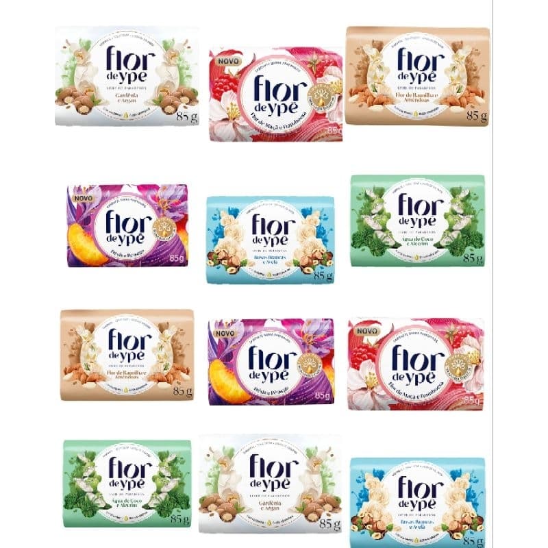 Kit Sabonetes Ypê Flor 12 / 24 unidades 85g