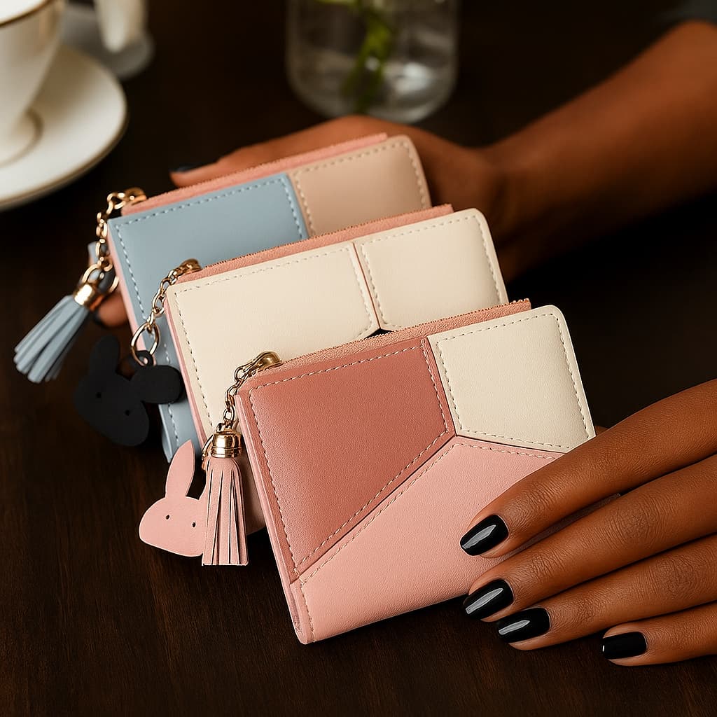 Kit De 1 até 3 Carteiras Bolsa de mão Feminina Pequena Multifuncional - Organização, Estilo e Elegância