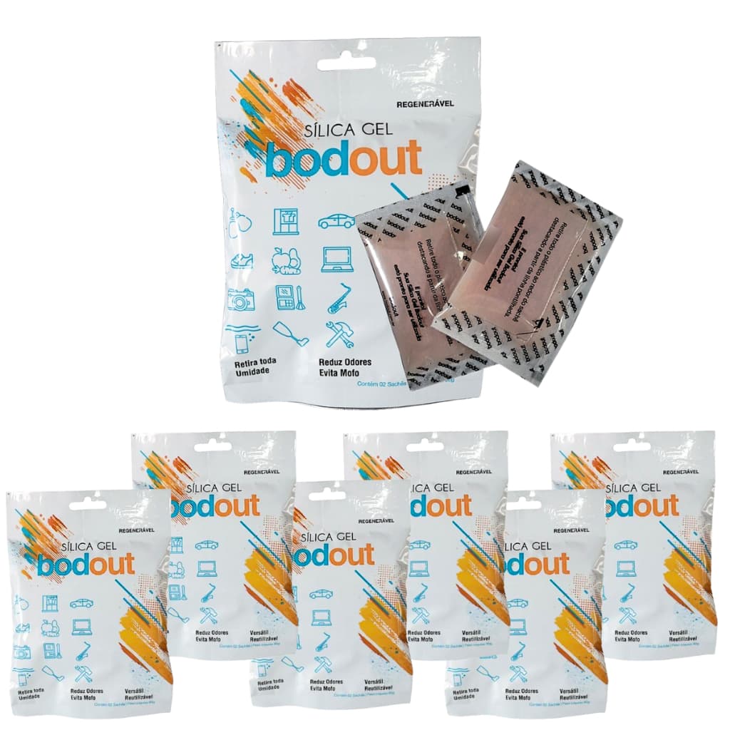 Kit Bodout 7 Unidades Antiumidade com Sachês Reutilizáveis e Sacos Microclima