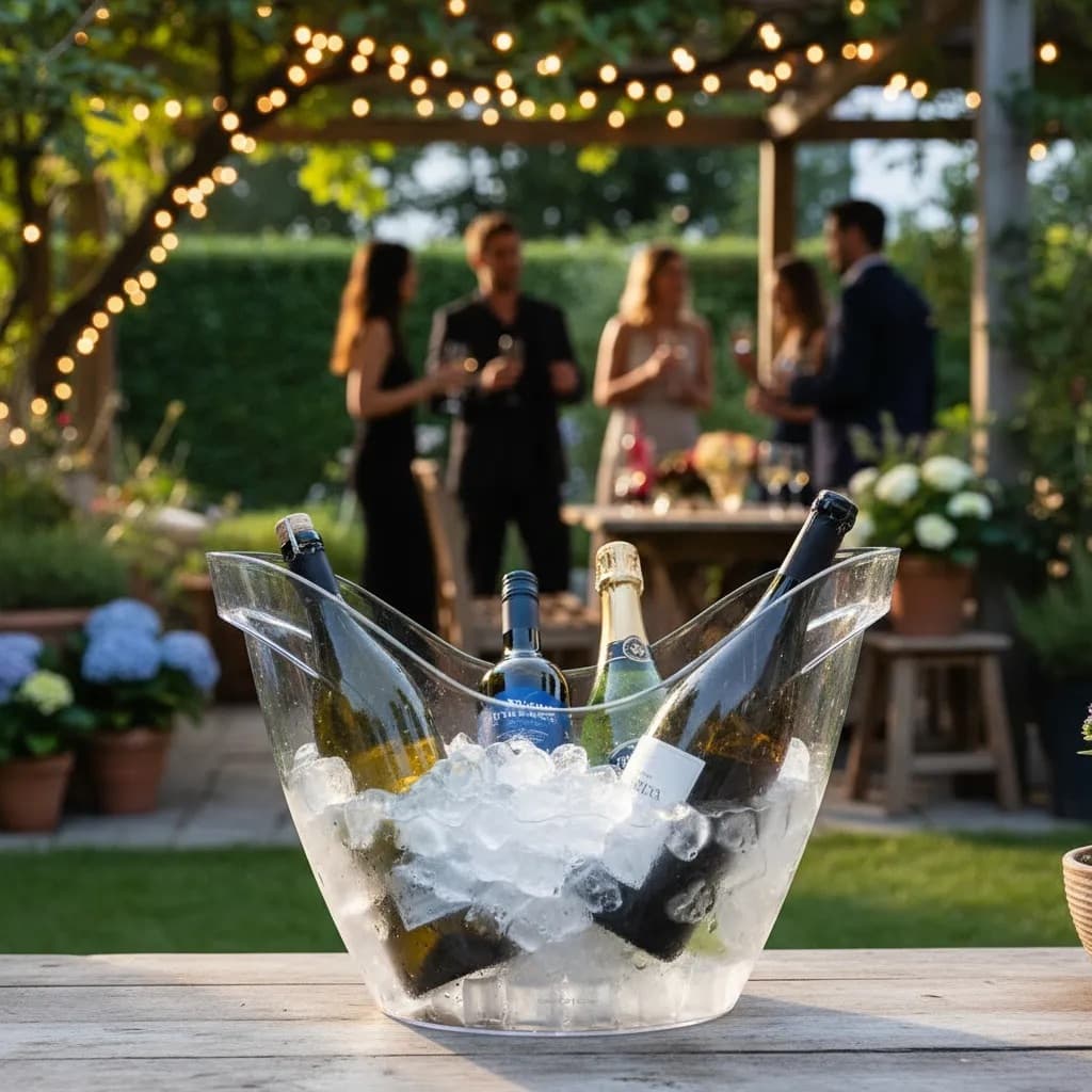 Balde de Gelo 8 LITROS  Champanheira Luxo Acrílico REFORÇADO Várias Cores Balde GRANDE