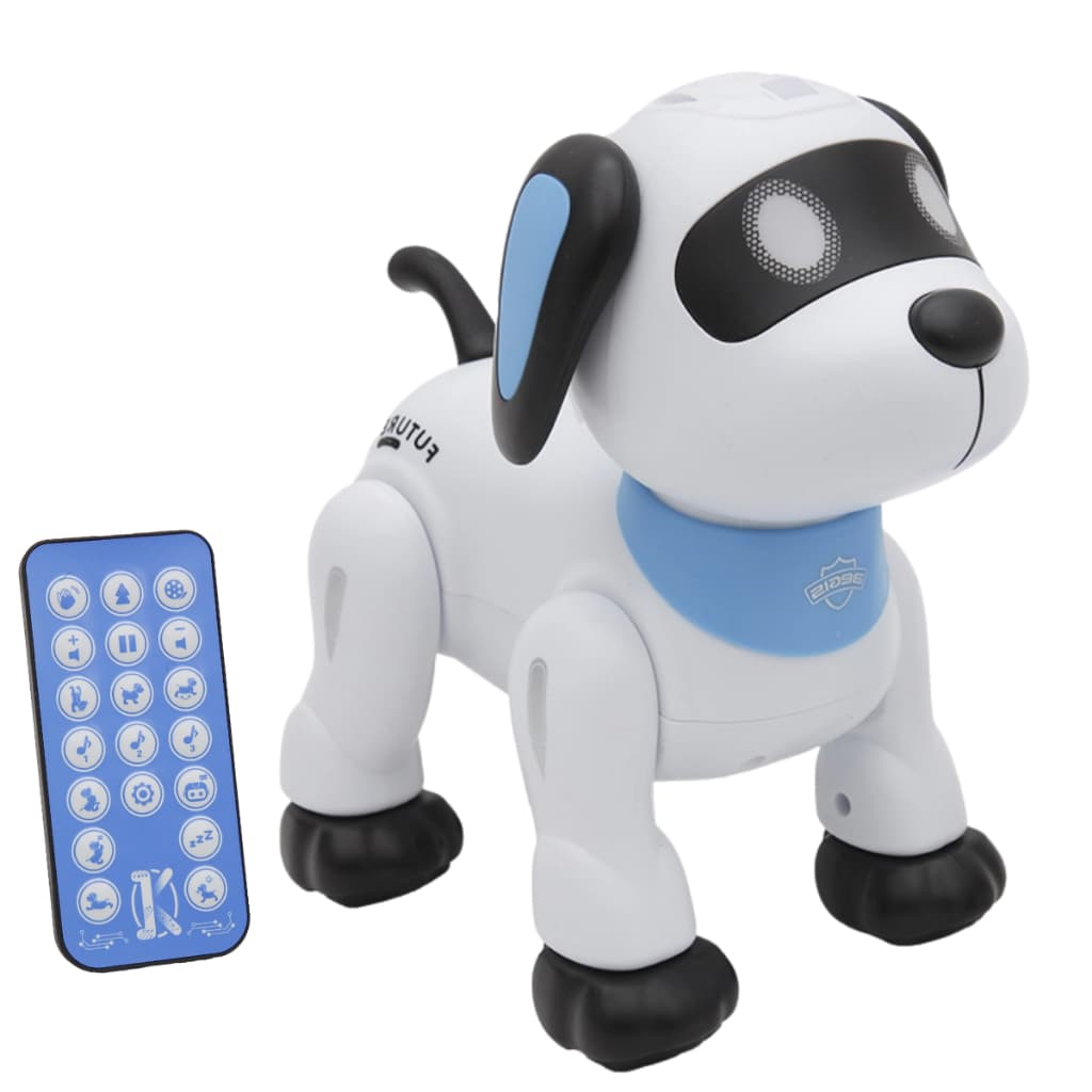 Cachorro Robô Programável Branco com Controle Remoto Bateria USB Carregável e Interativo Zippy Toys