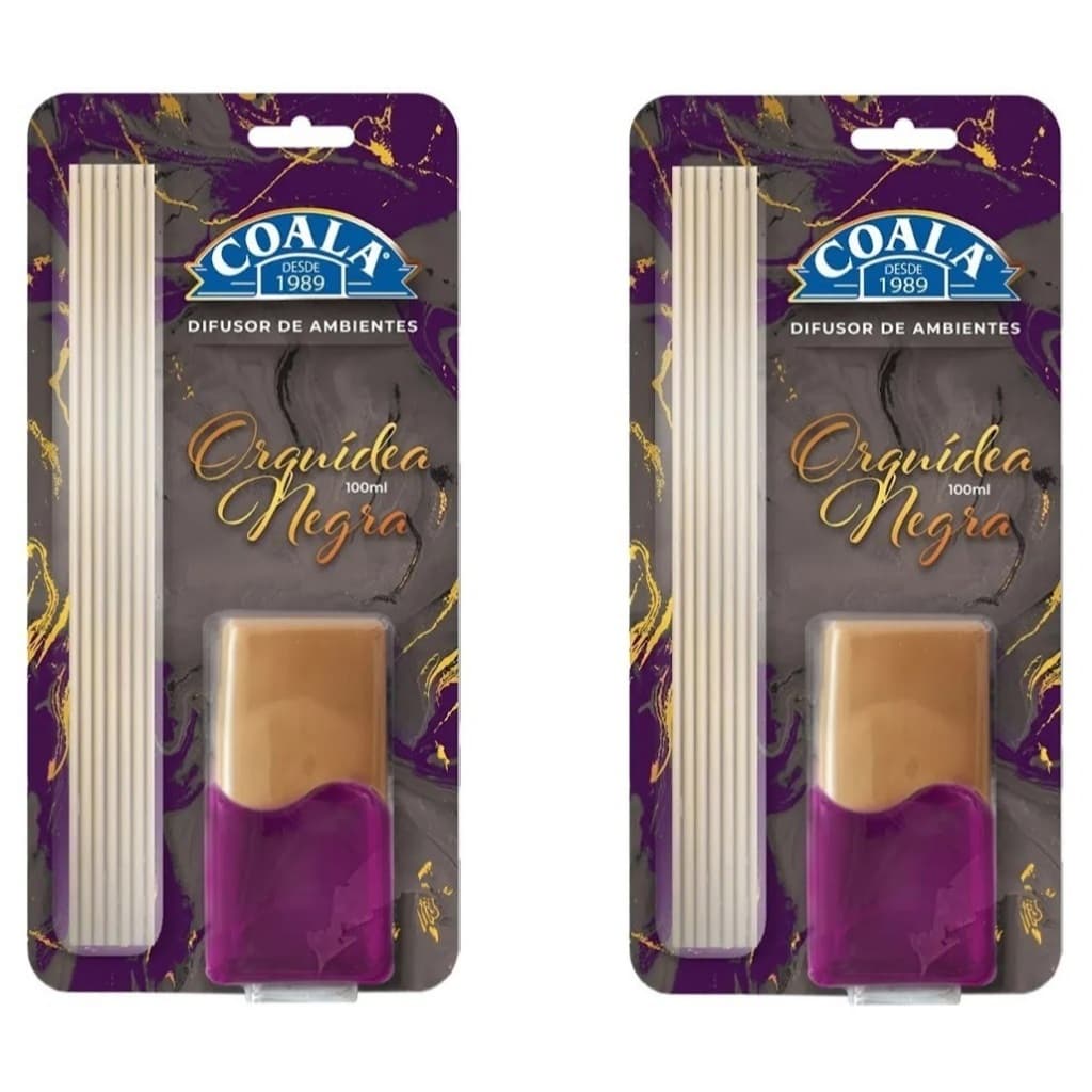 Kit 2 Coala Difusor de Ambientes Orquídea Negra 100ML - Aromatizante - Varetas