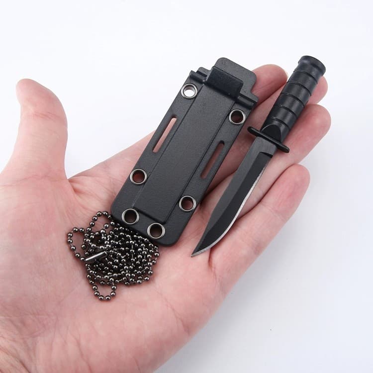 Mini Faca De Frutas Portátil Inoxidável-Colar/Chaveiro Proteção de Lâmina para Abertura de Encomenda