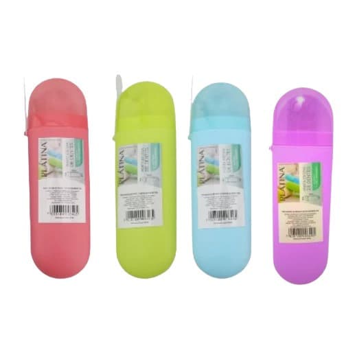 Kit 02 Estojo Porta Escova De Dente e Creme Dental Portátil-1246