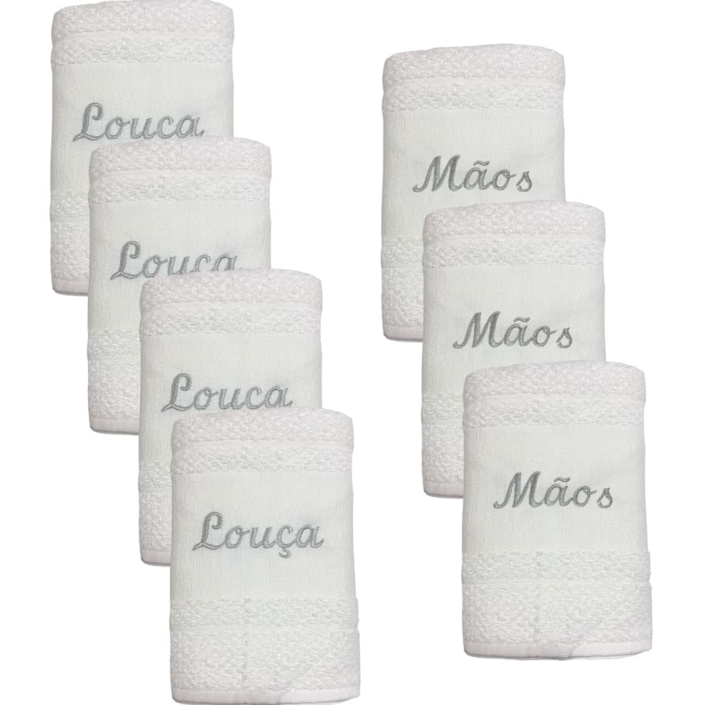 Kit 7 Panos Copa Dohler Atoalhado Louça E Mãos Branco
