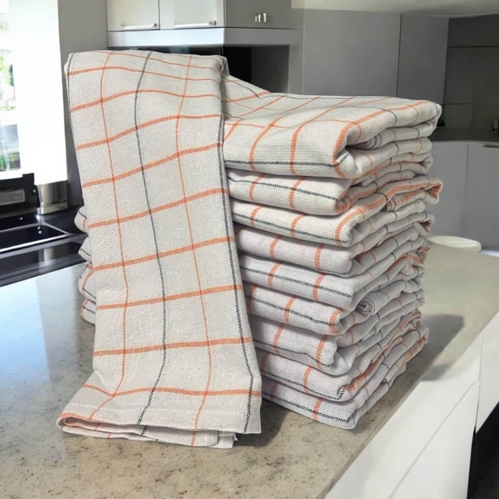 10 Pano De Prato Kit Xadrez Liso Grande Pano de Copa Xadrez 41x65cm