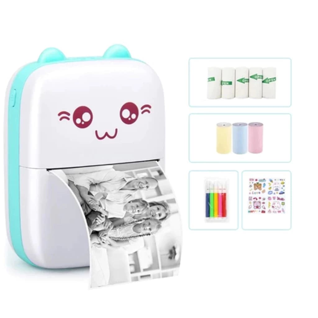 Mini Impressora Térmica Portátil Desenho Animado Foto Impressora De Impressão Sem Fio Para Android Ios-LEGAL