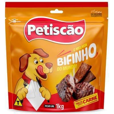 Bifinho Petisco Tablete Petiscao 1kg  Sabor Carne