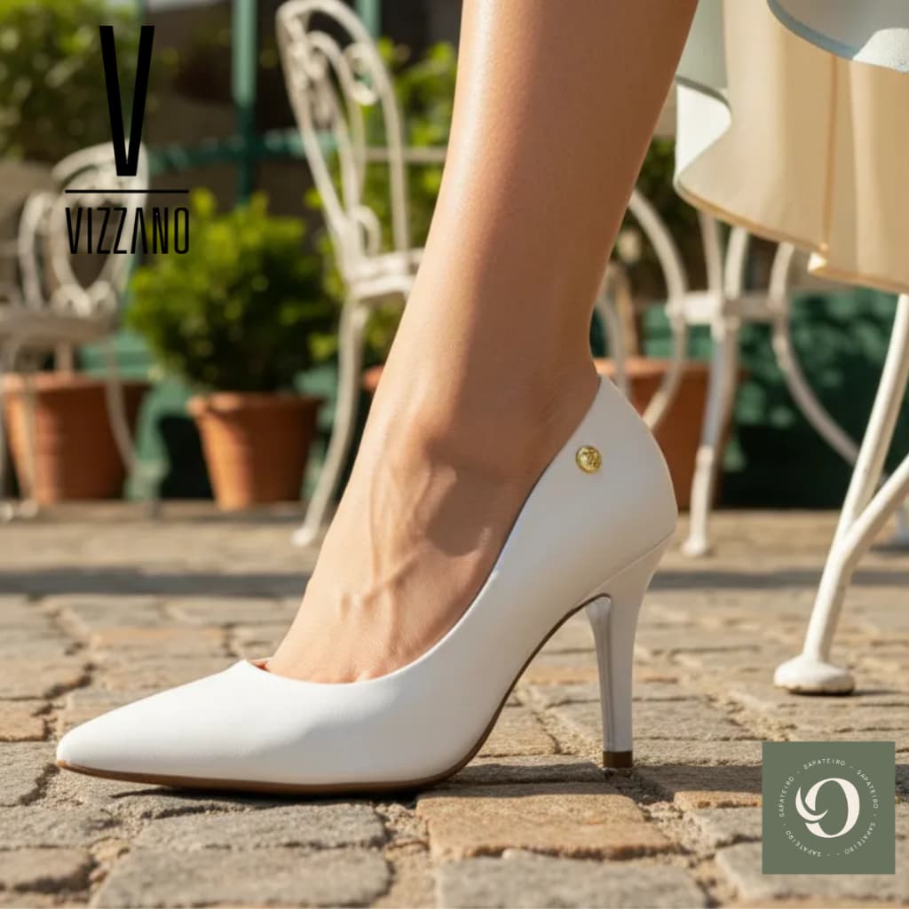 Scarpin Original Feminino Vizzano bico Fino sapato social Pelica