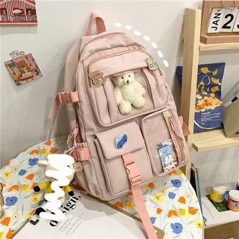 Mochila Bolsa Notebook Resistente Feminina corea Ursinhos