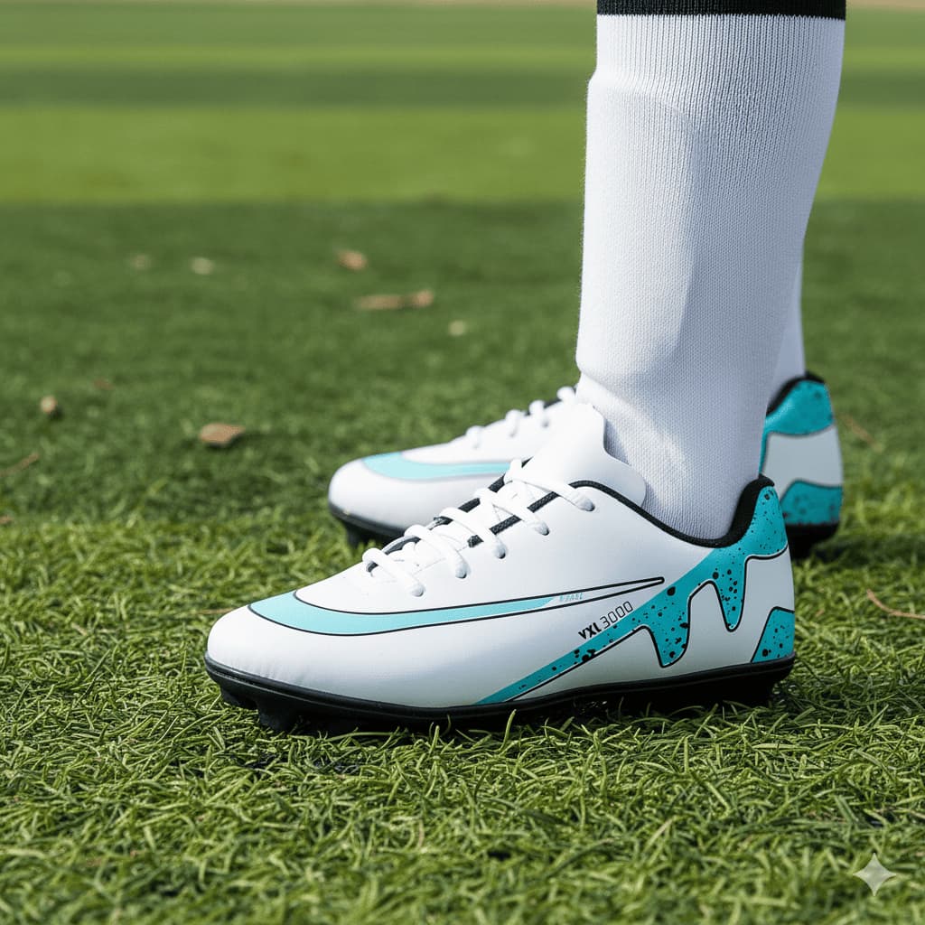 Chuteira Infantil Campo com Travas Leve e Confortável para Futebol Leve Macia