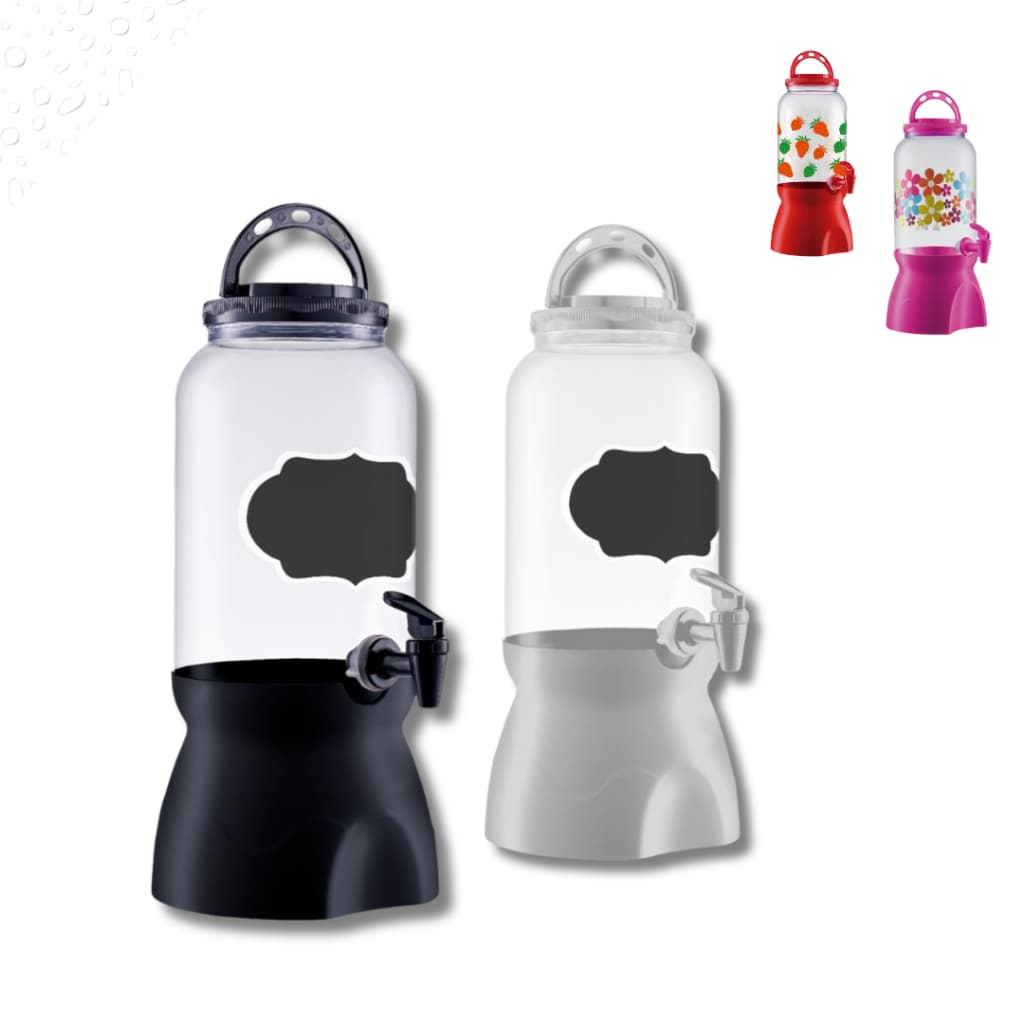 Suqueira Grande Dispenser Transparente De Plástico 3,6 Litros Com Suporte E Torneira Jarra de Suco