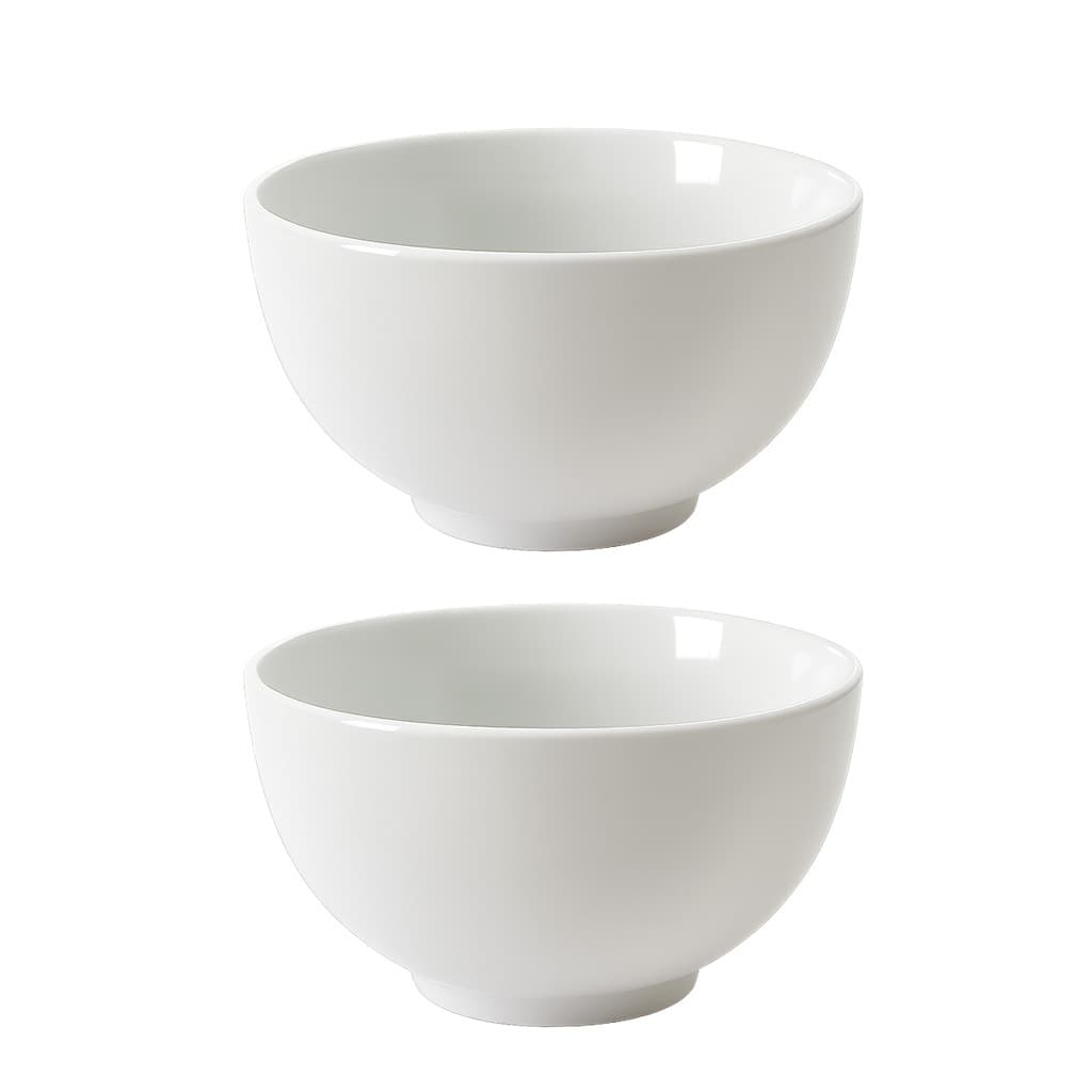2 Bowl Tigela Porcelana Branca 450ml Japonesa Caldo Sopa