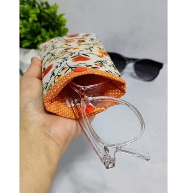 Estojo para óculos / Porta óculos em tecido 100% algodão.
