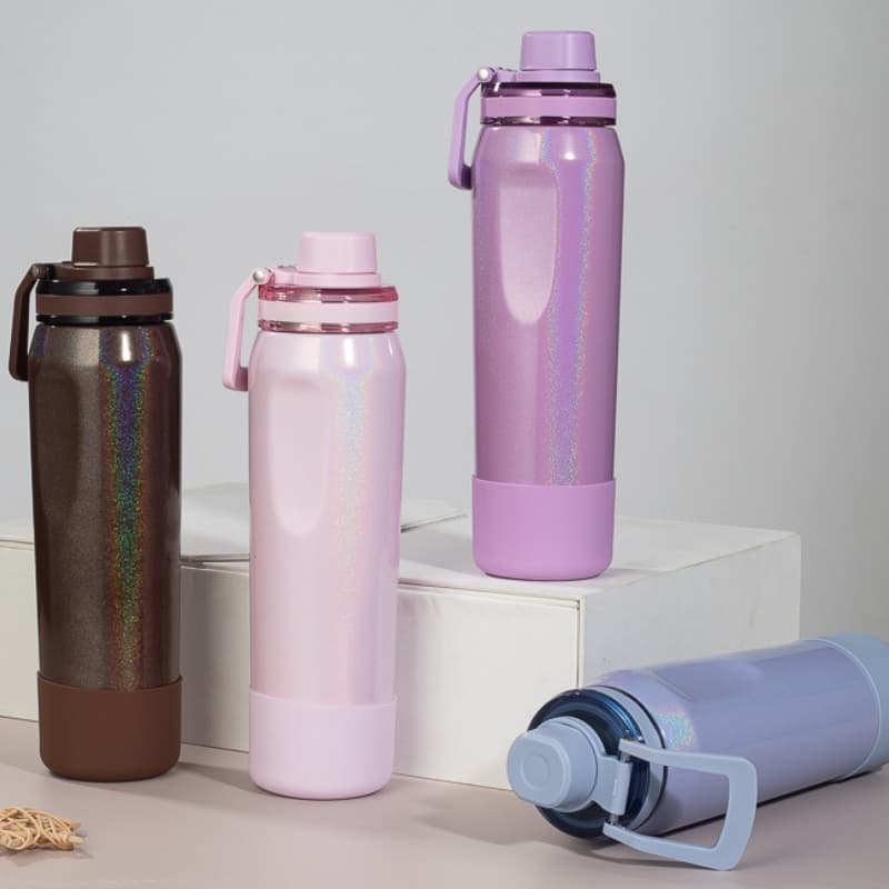 Garrafa Térmica Inox  950ml Esportiva Academia com Capa Silicone Gelada Quente Personalizada Hydra