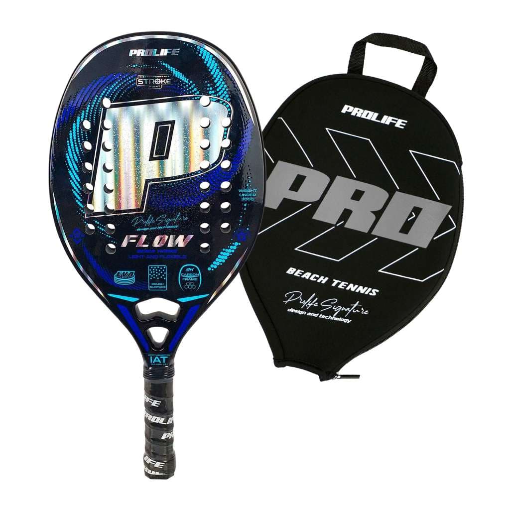 Raquete Beach Tennis Flow Holográfica 100% Fibras de Carbono 3K Prolife Original